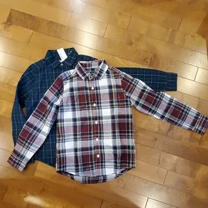 Children's place plaid long-sleeve button-up SZ M